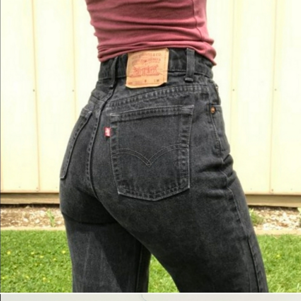 Vintage Levi’s 501 Button Fly Black Mom Jeans